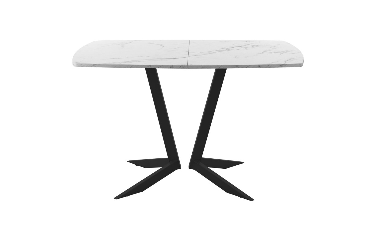 Обеденный стол AMC Elite (серии SLIM) / E19(1100) D6 (черный/Мрамор Кристалл)