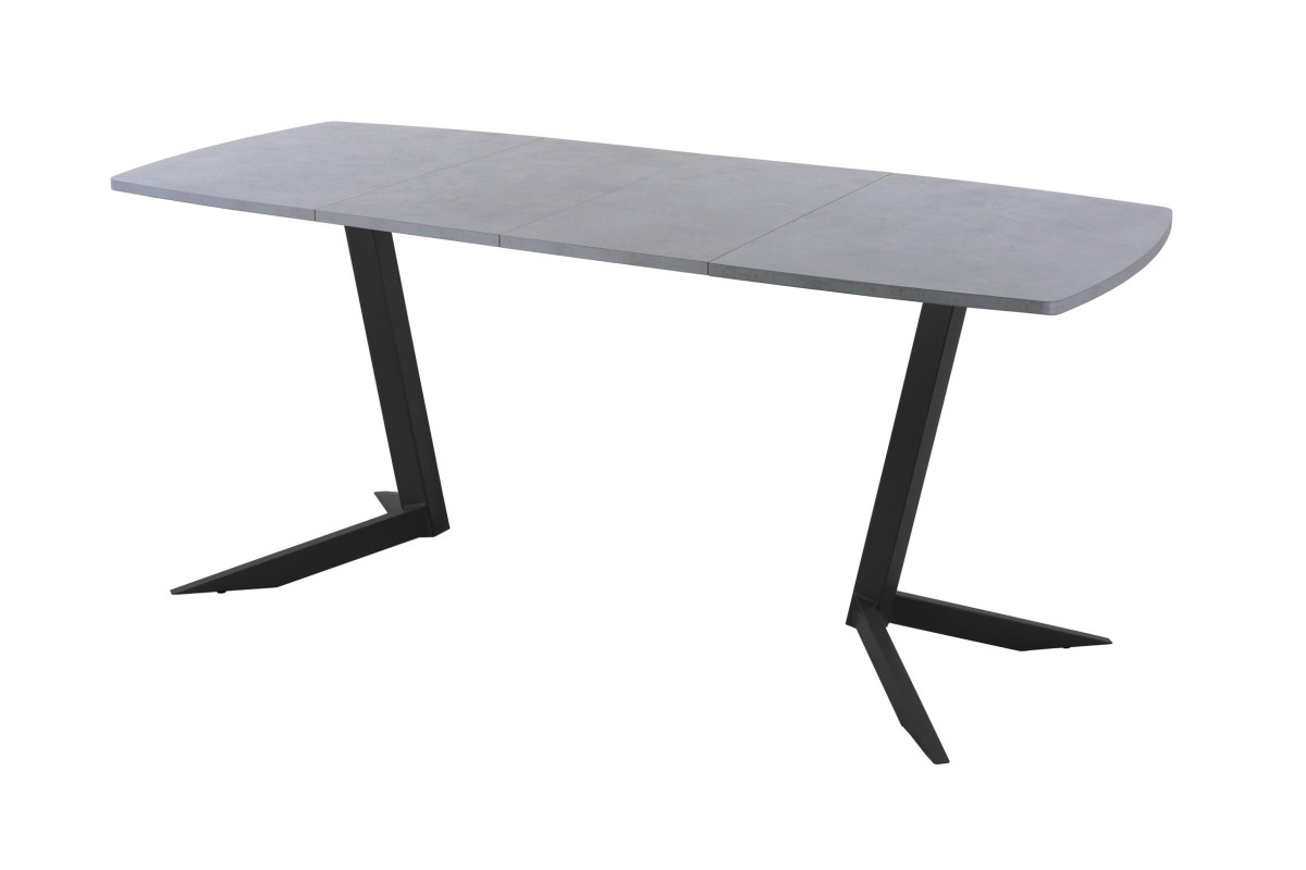 Обеденный стол AMC Elite (серии SLIM) / E19(1200) D6 (черный/Бетон Чикаго светло-серый)