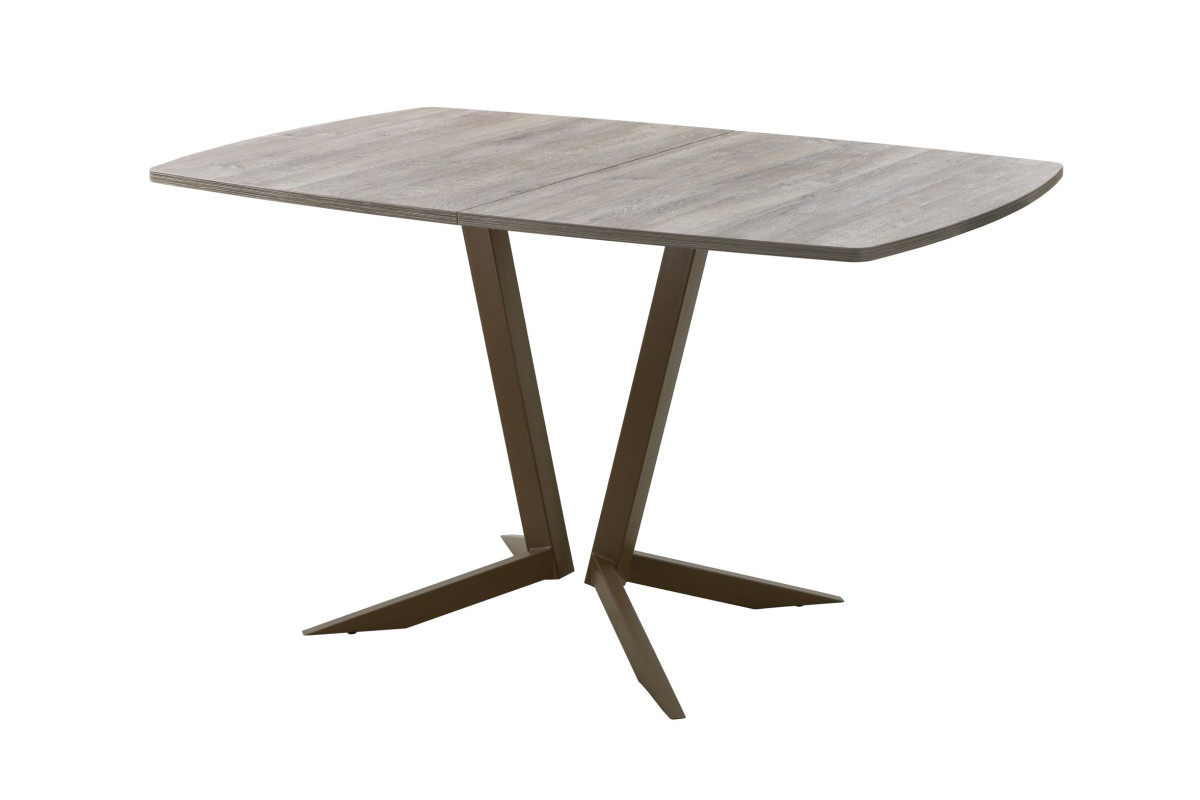 Обеденный стол AMC Elite (серии SLIM) / E19(1100) D6 (коричневый/Дуб Уайт-Ривер песочно-бежевый)