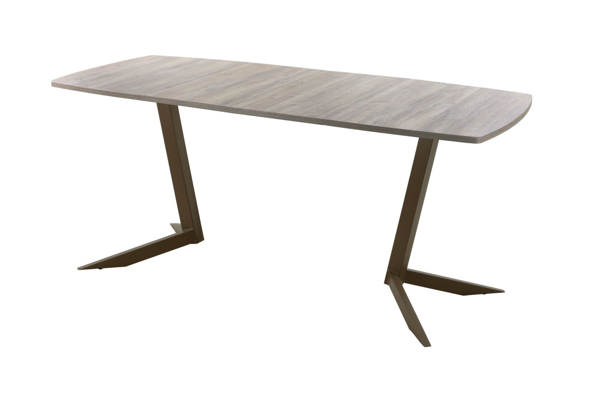 Обеденный стол AMC Elite (серии SLIM) / E19(1100) D6 (коричневый/Дуб Уайт-Ривер песочно-бежевый)