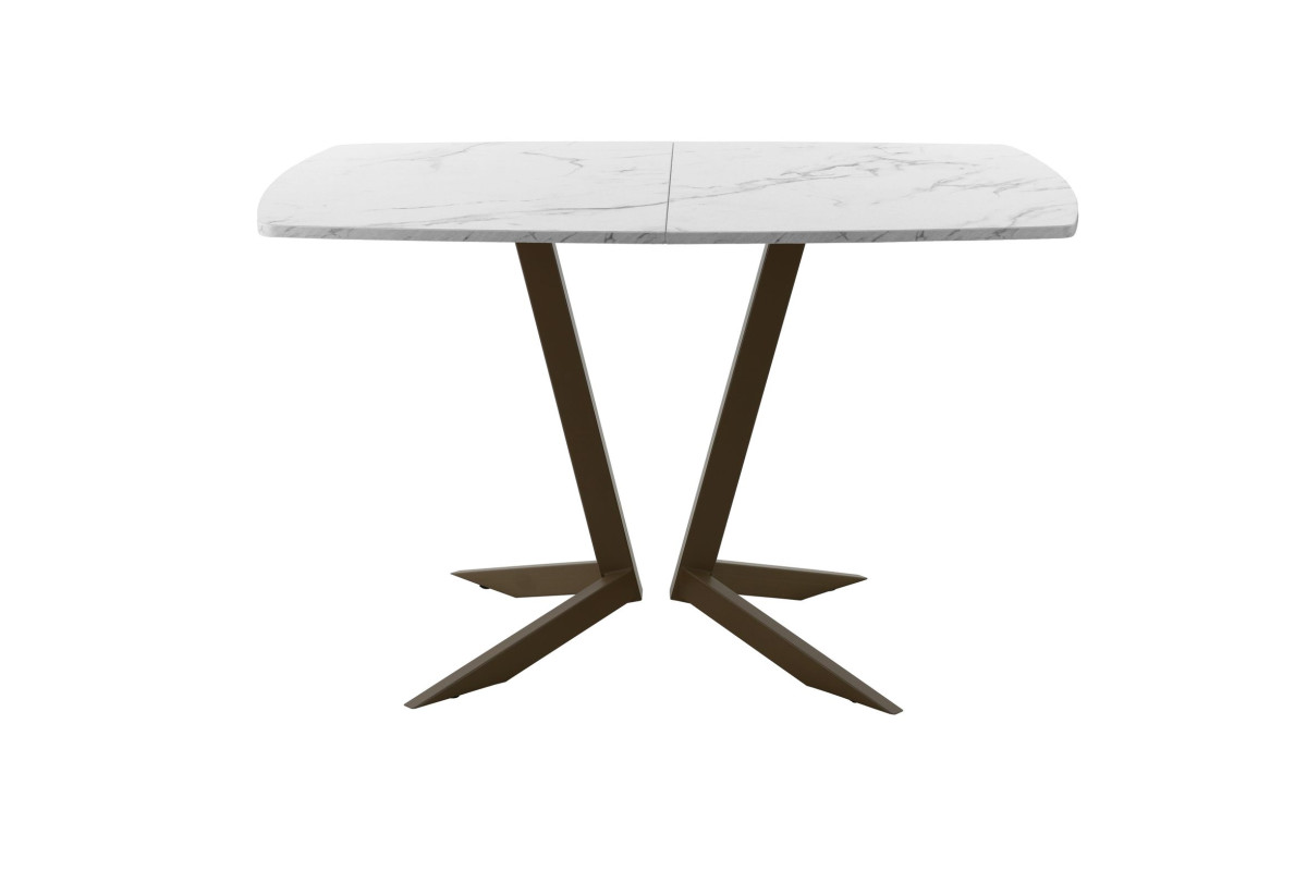 Обеденный стол AMC Elite (серии SLIM) / E19(1100) D6 (коричневый/Мрамор Кристалл)