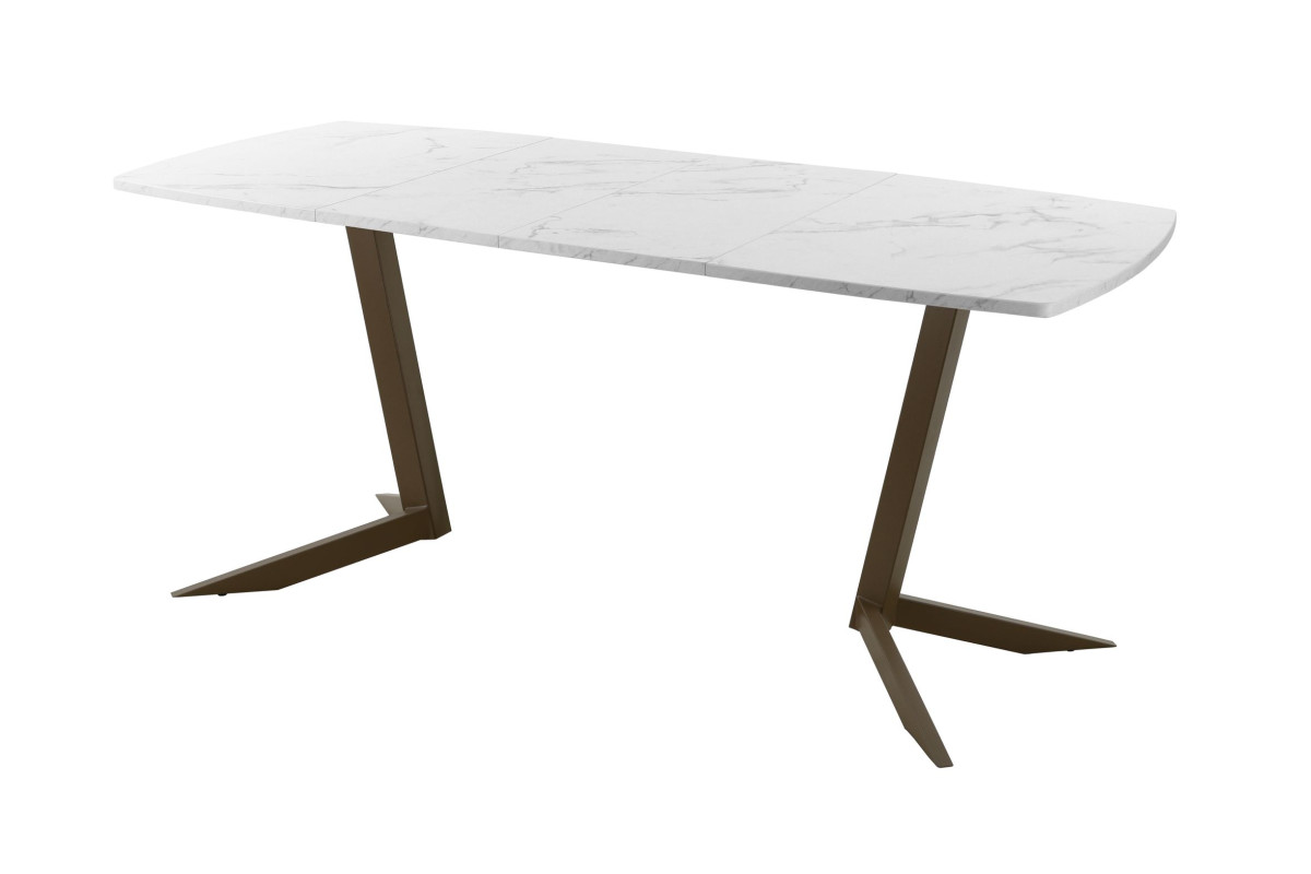 Обеденный стол AMC Elite (серии SLIM) / E19(1100) D6 (коричневый/Мрамор Кристалл)