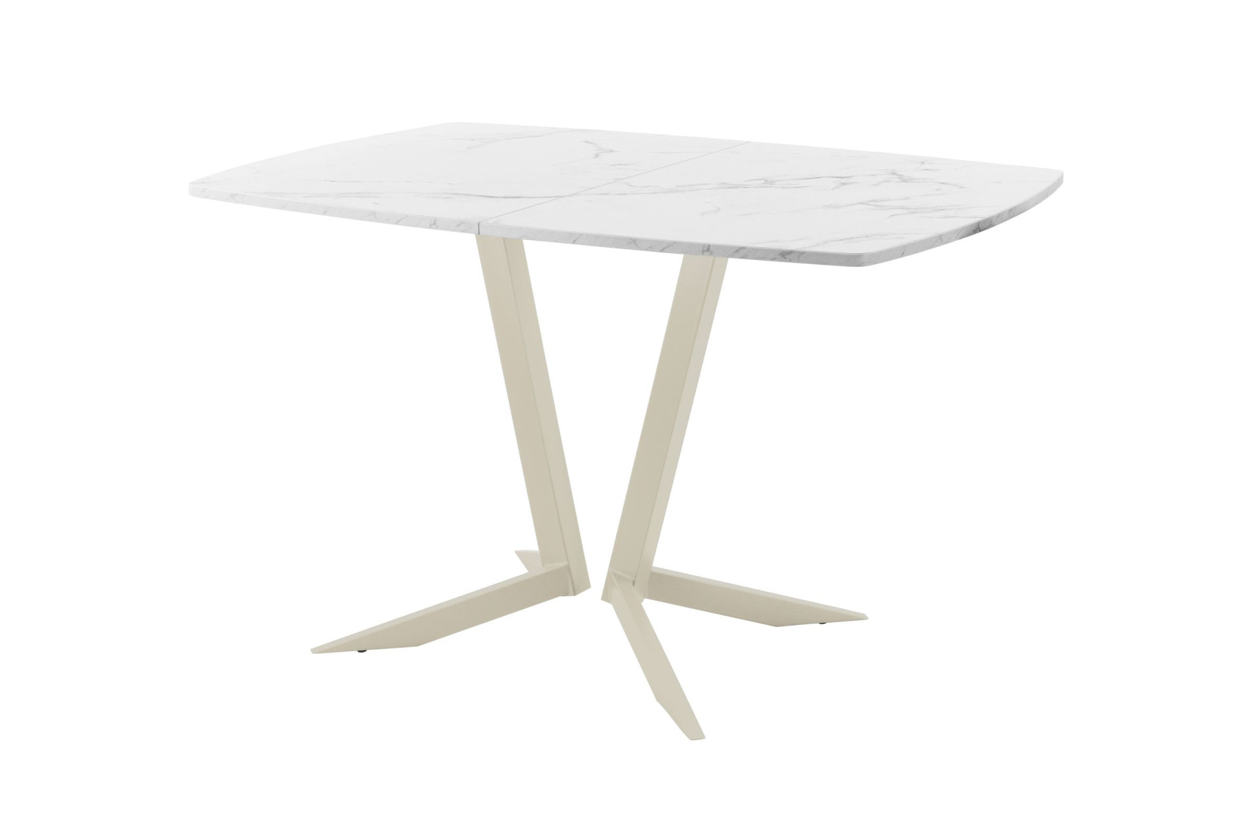 Обеденный стол AMC Elite (серии SLIM) / E19(1200) D6 (бежевый/Мрамор Кристалл)