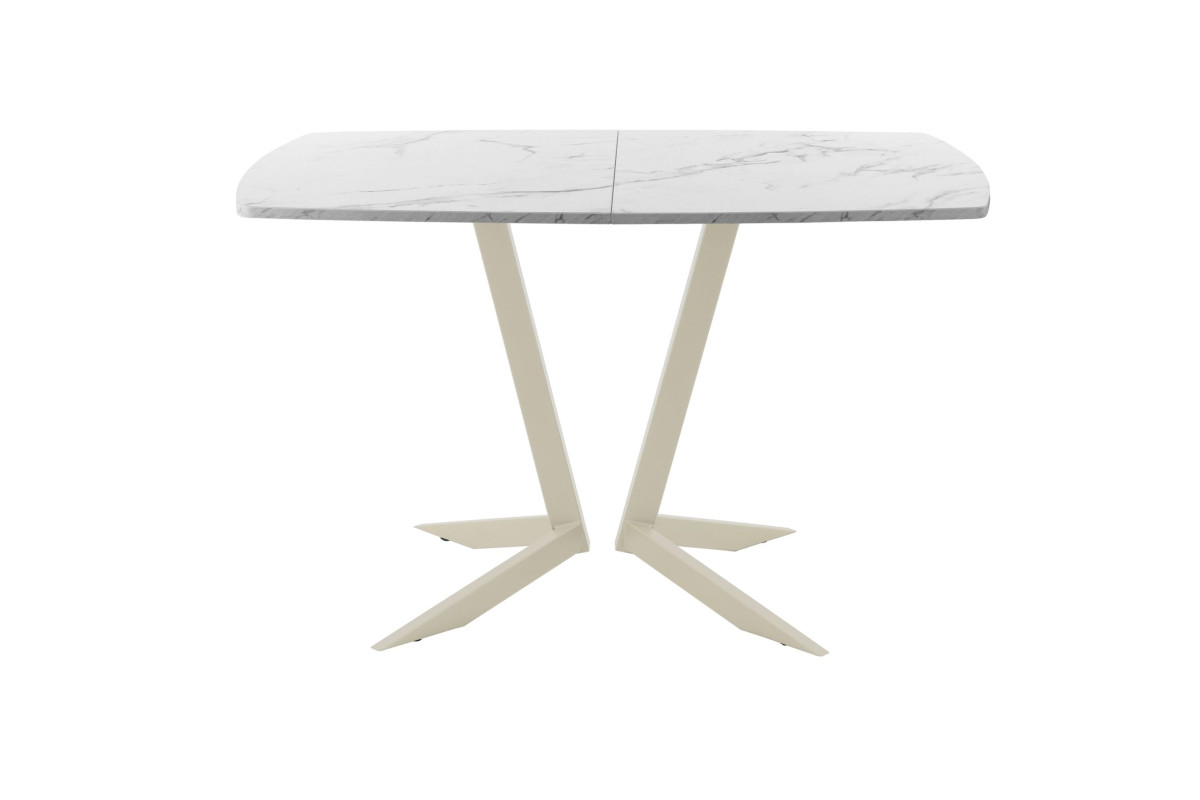 Обеденный стол AMC Elite (серии SLIM) / E19(1200) D6 (бежевый/Мрамор Кристалл)