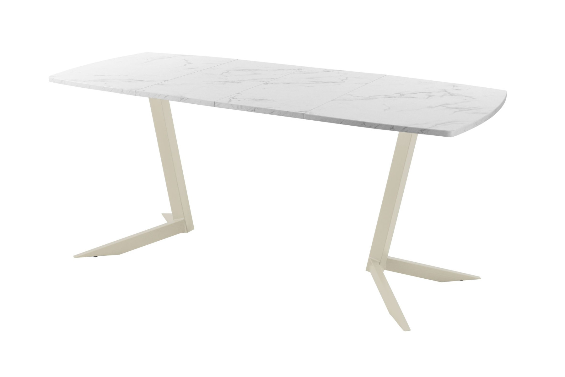 Обеденный стол AMC Elite (серии SLIM) / E19(1200) D6 (бежевый/Мрамор Кристалл)