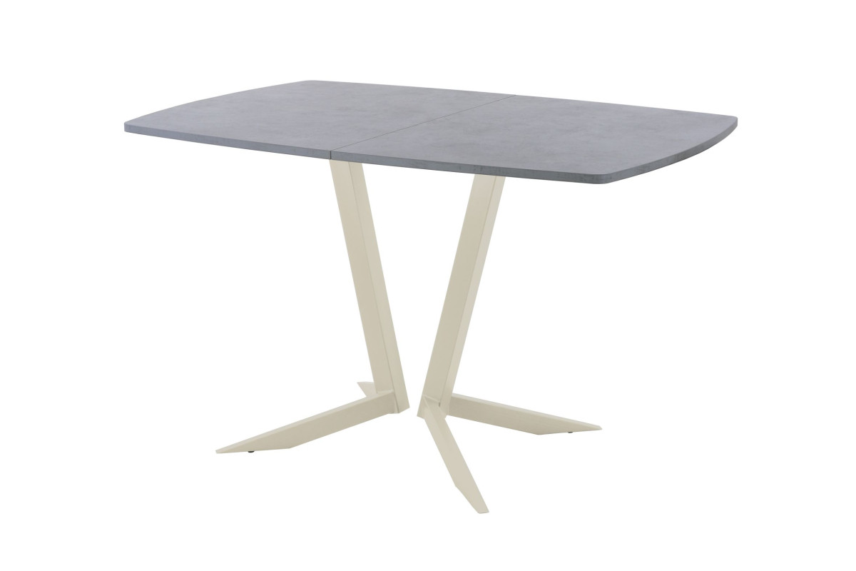 Обеденный стол AMC Elite (серии SLIM) / E19(1200) D6 (бежевый/Бетон Чикаго светло-серый)