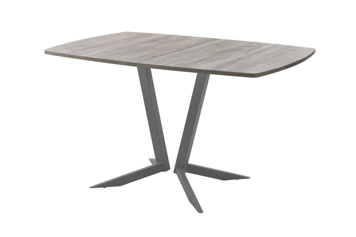 Обеденный стол AMC Elite (серии SLIM) / E19(1100) D6 (графит/Дуб Уайт-Ривер песочно-бежевый)