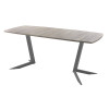 Обеденный стол AMC Elite (серии SLIM) / E19(1100) D6 (графит/Дуб Уайт-Ривер песочно-бежевый)