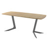 Обеденный стол AMC Elite (серии SLIM) / E19(1200) D6 (графит/Дуб Небраска Натуральный)