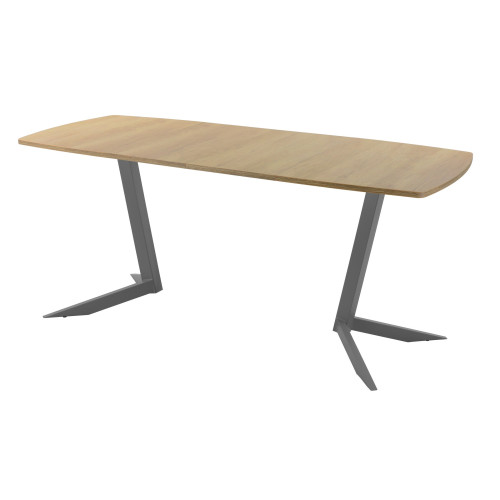 Обеденный стол AMC Elite (серии SLIM) / E19(1200) D6 (графит/Дуб Небраска Натуральный)