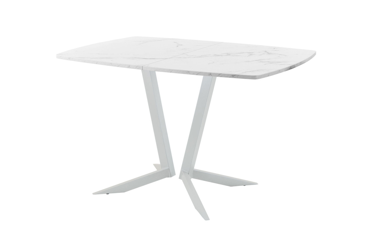 Обеденный стол AMC Elite (серии SLIM) / E19(1100) D6 (серебро/Мрамор Кристалл)