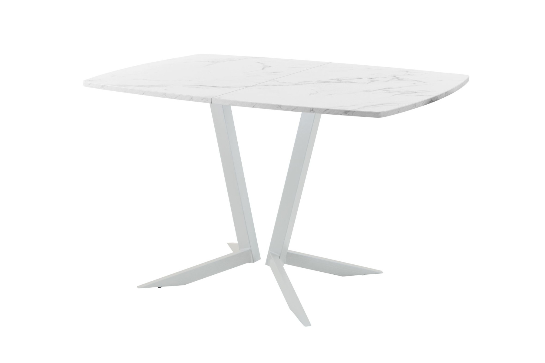 Обеденный стол AMC Elite (серии SLIM) / E19(1100) D6 (серебро/Мрамор Кристалл)