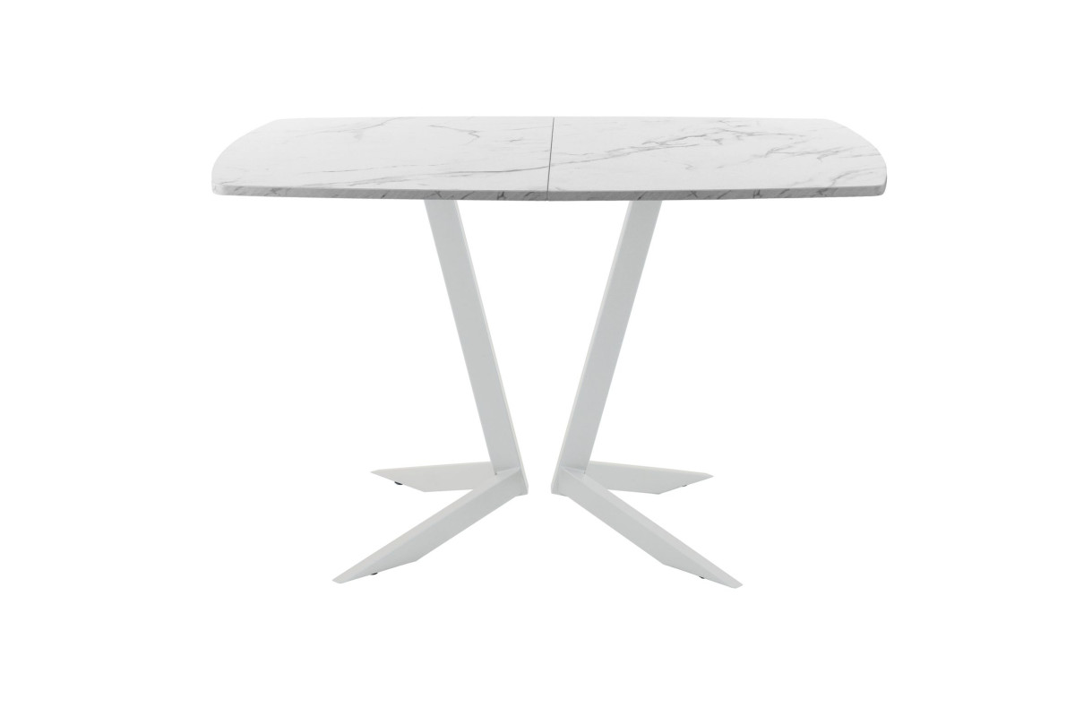 Обеденный стол AMC Elite (серии SLIM) / E19(1100) D6 (серебро/Мрамор Кристалл)