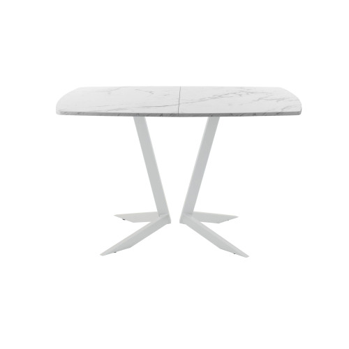 Обеденный стол AMC Elite (серии SLIM) / E19(1100) D6 (серебро/Мрамор Кристалл)