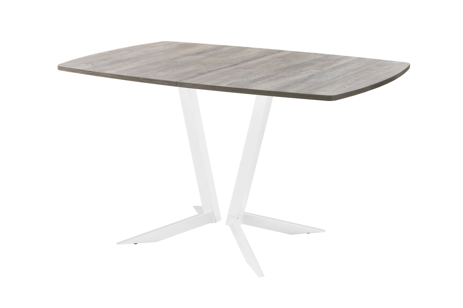 Обеденный стол AMC Elite (серии SLIM) / E19(1100) D6 (белый/Дуб Уайт-Ривер песочно-бежевый)