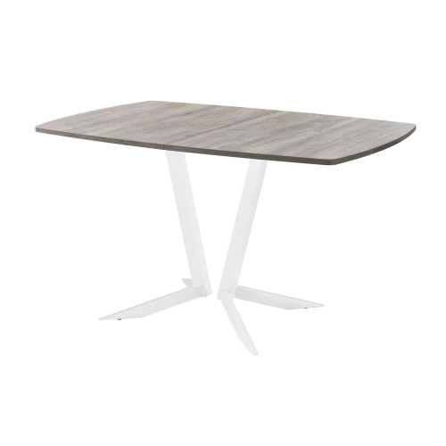 Обеденный стол AMC Elite (серии SLIM) / E19(1200) D6 (белый/Дуб Уайт-Ривер песочно-бежевый)