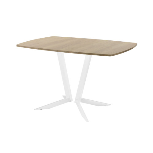 Обеденный стол AMC Elite (серии SLIM) / E19(1200) D6 (белый/Дуб Небраска Натуральный)