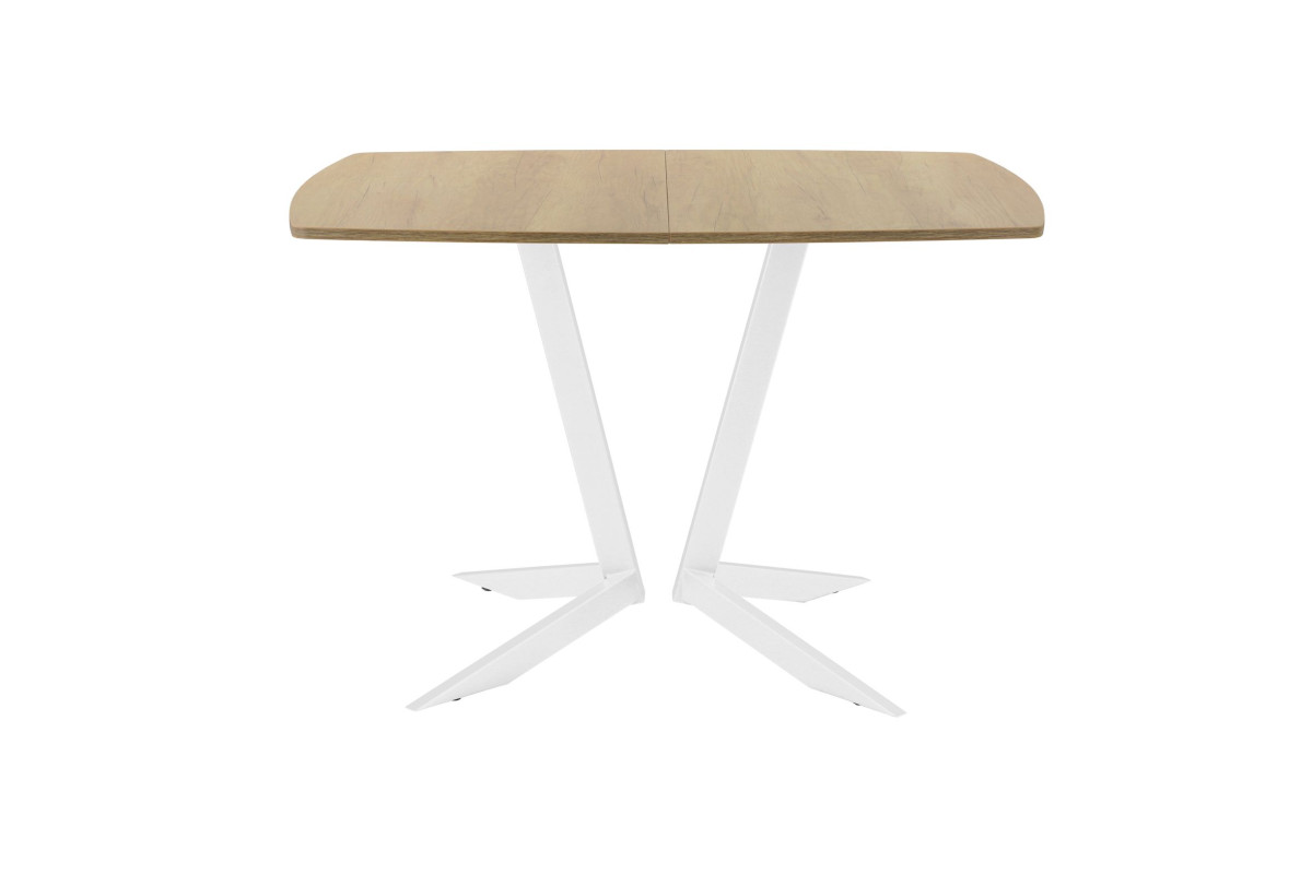 Обеденный стол AMC Elite (серии SLIM) / E19(1100) D6 (белый/Дуб Небраска Натуральный)