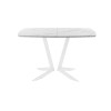 Обеденный стол AMC Elite (серии SLIM) / E19(1100) D6 (белый/Мрамор Кристалл)