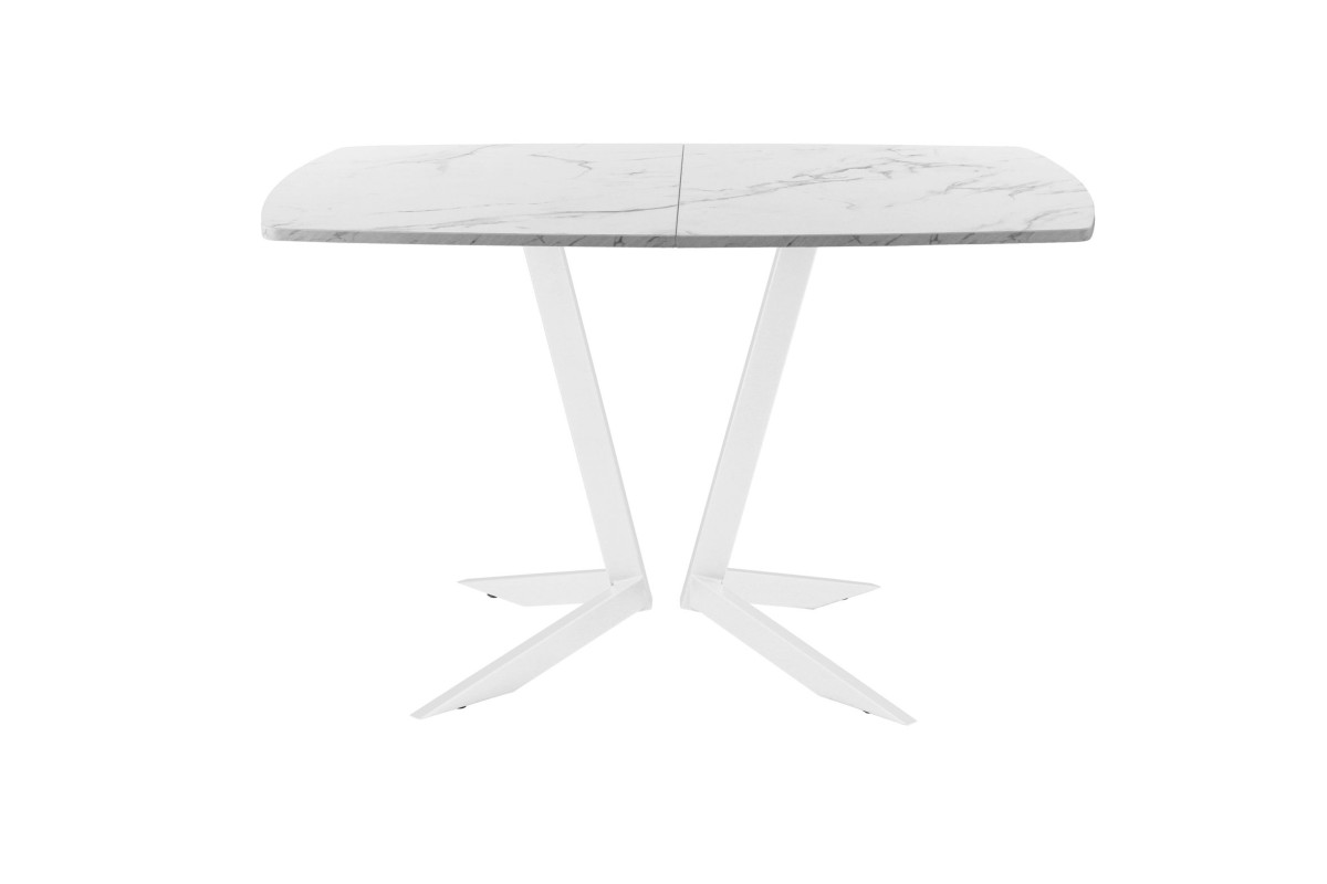 Обеденный стол AMC Elite (серии SLIM) / E19(1100) D6 (белый/Мрамор Кристалл)