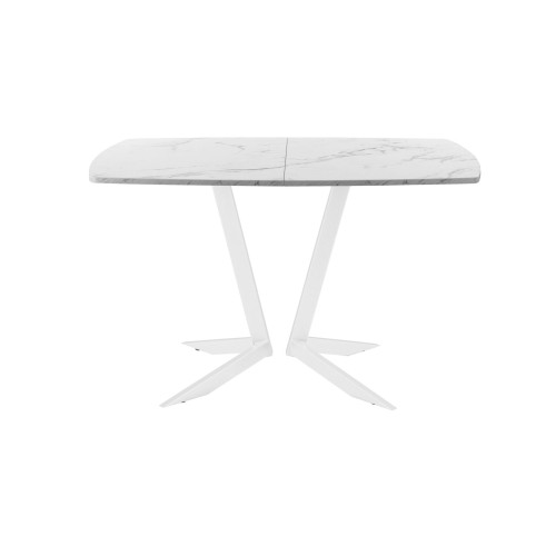Обеденный стол AMC Elite (серии SLIM) / E19(1100) D6 (белый/Мрамор Кристалл)