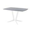 Обеденный стол AMC Elite (серии SLIM) / E19(1100) D6 (белый/Бетон Чикаго светло-серый)