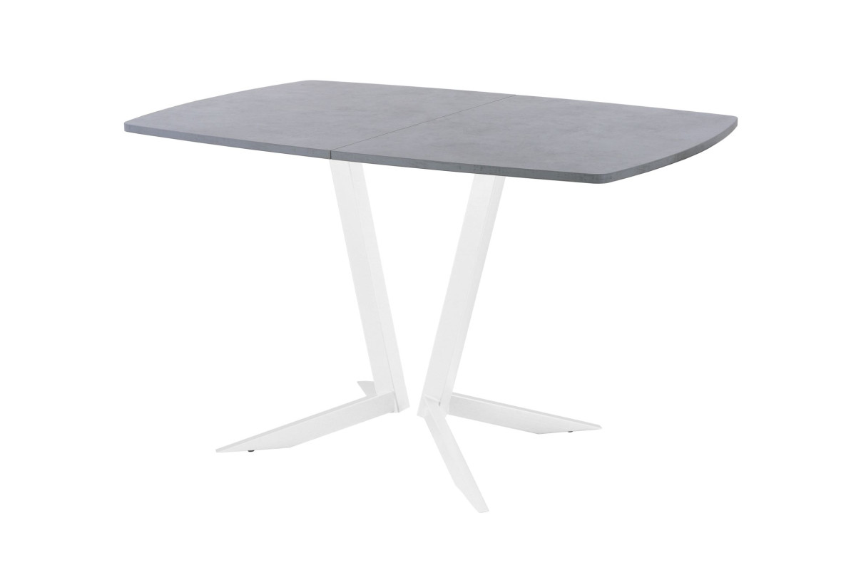 Обеденный стол AMC Elite (серии SLIM) / E19(1100) D6 (белый/Бетон Чикаго светло-серый)