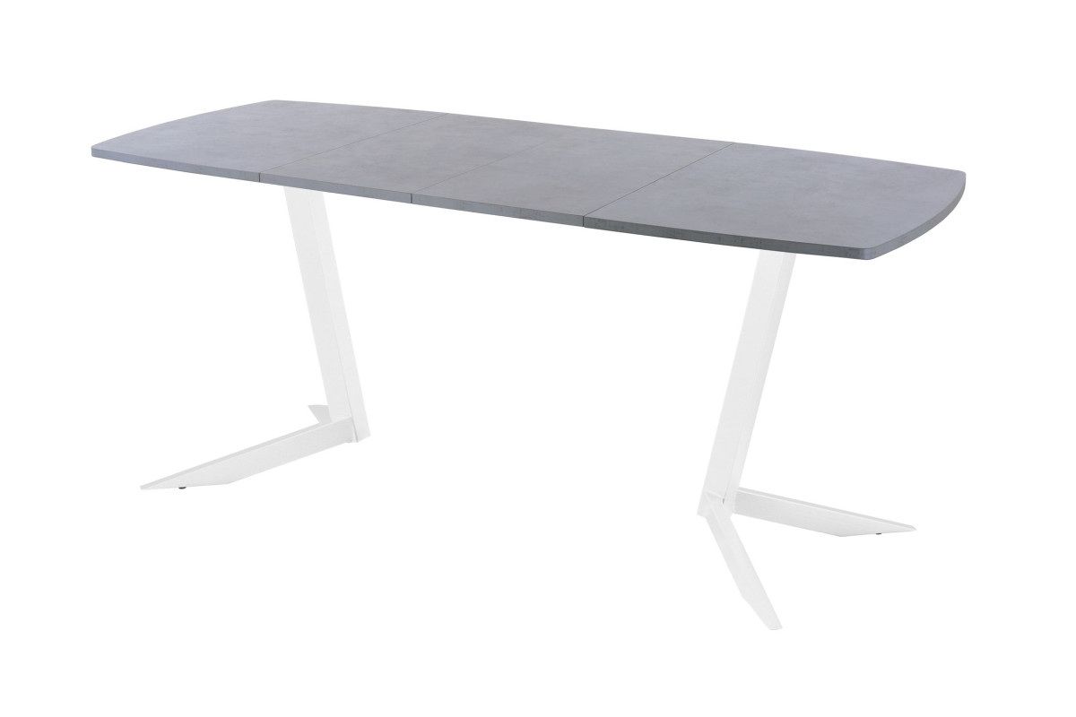 Обеденный стол AMC Elite (серии SLIM) / E19(1100) D6 (белый/Бетон Чикаго светло-серый)