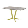 Обеденный стол AMC Elite (серии SLIM) / E19(1200) D6 (золото/Дуб Уайт-Ривер песочно-бежевый)