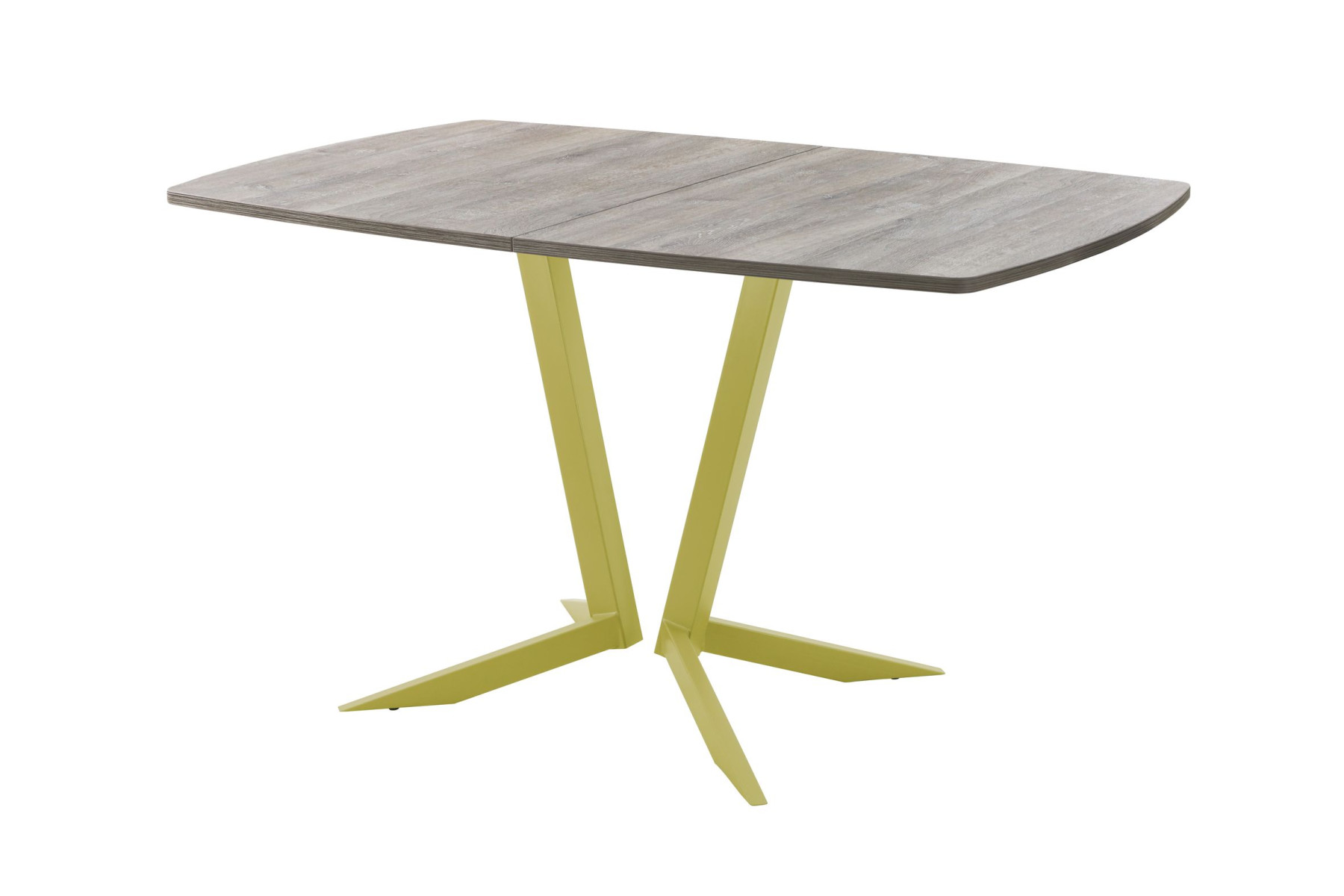 Обеденный стол AMC Elite (серии SLIM) / E19(1100) D6 (золото/Дуб Уайт-Ривер песочно-бежевый)