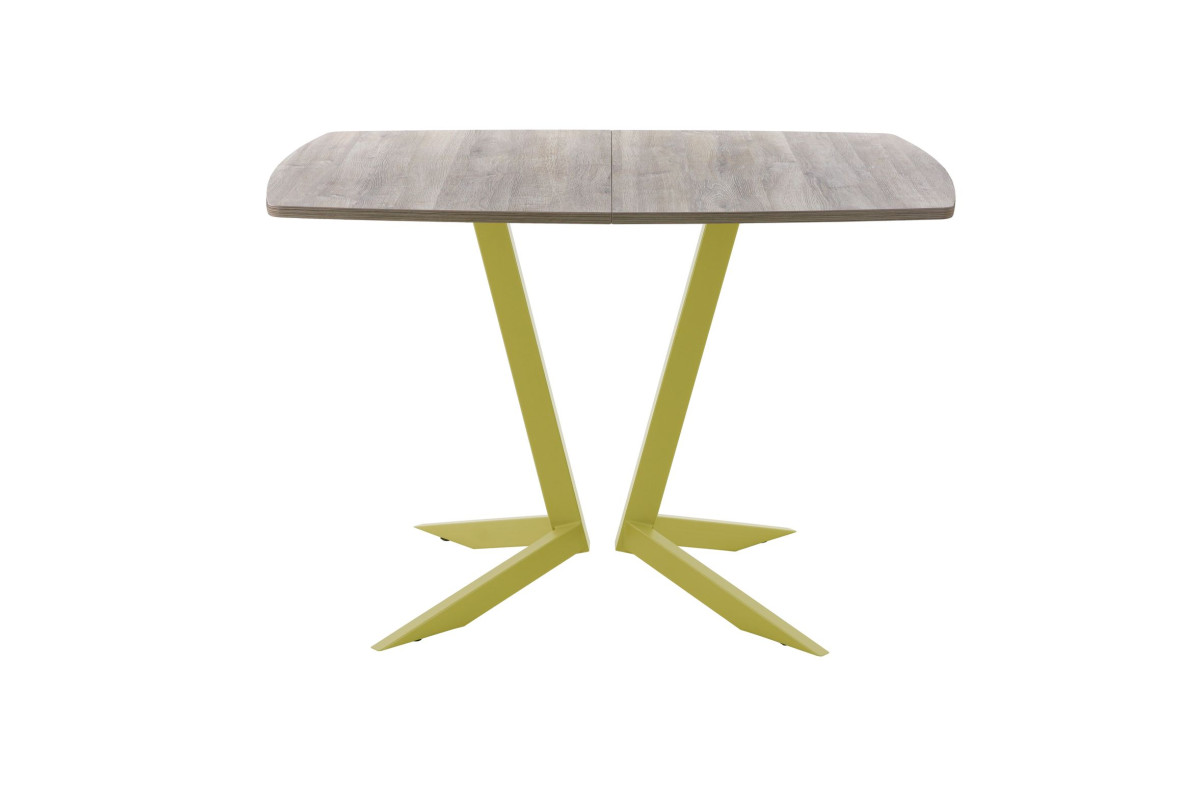 Обеденный стол AMC Elite (серии SLIM) / E19(1200) D6 (золото/Дуб Уайт-Ривер песочно-бежевый)