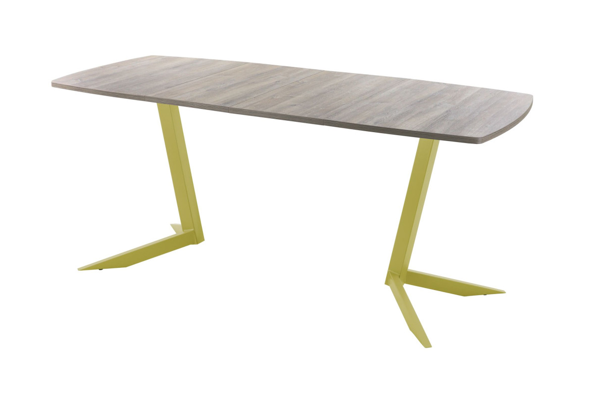 Обеденный стол AMC Elite (серии SLIM) / E19(1200) D6 (золото/Дуб Уайт-Ривер песочно-бежевый)