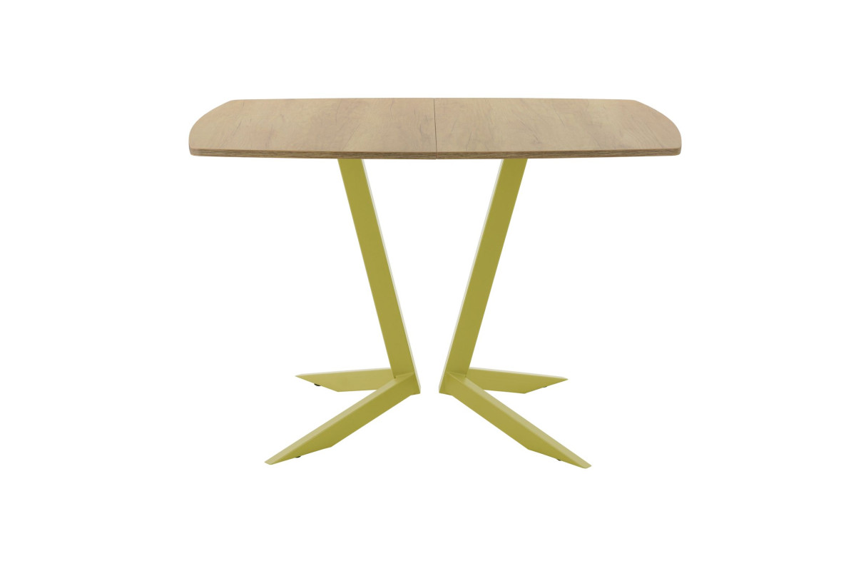 Обеденный стол AMC Elite (серии SLIM) / E19(1100) D6 (золото/Дуб Небраска Натуральный)