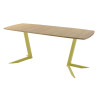 Обеденный стол AMC Elite (серии SLIM) / E19(1100) D6 (золото/Дуб Небраска Натуральный)