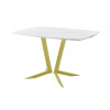 Обеденный стол AMC Elite (серии SLIM) / E19(1100) D6 (золото/Мрамор Кристалл)