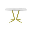 Обеденный стол AMC Elite (серии SLIM) / E19(1100) D6 (золото/Мрамор Кристалл)