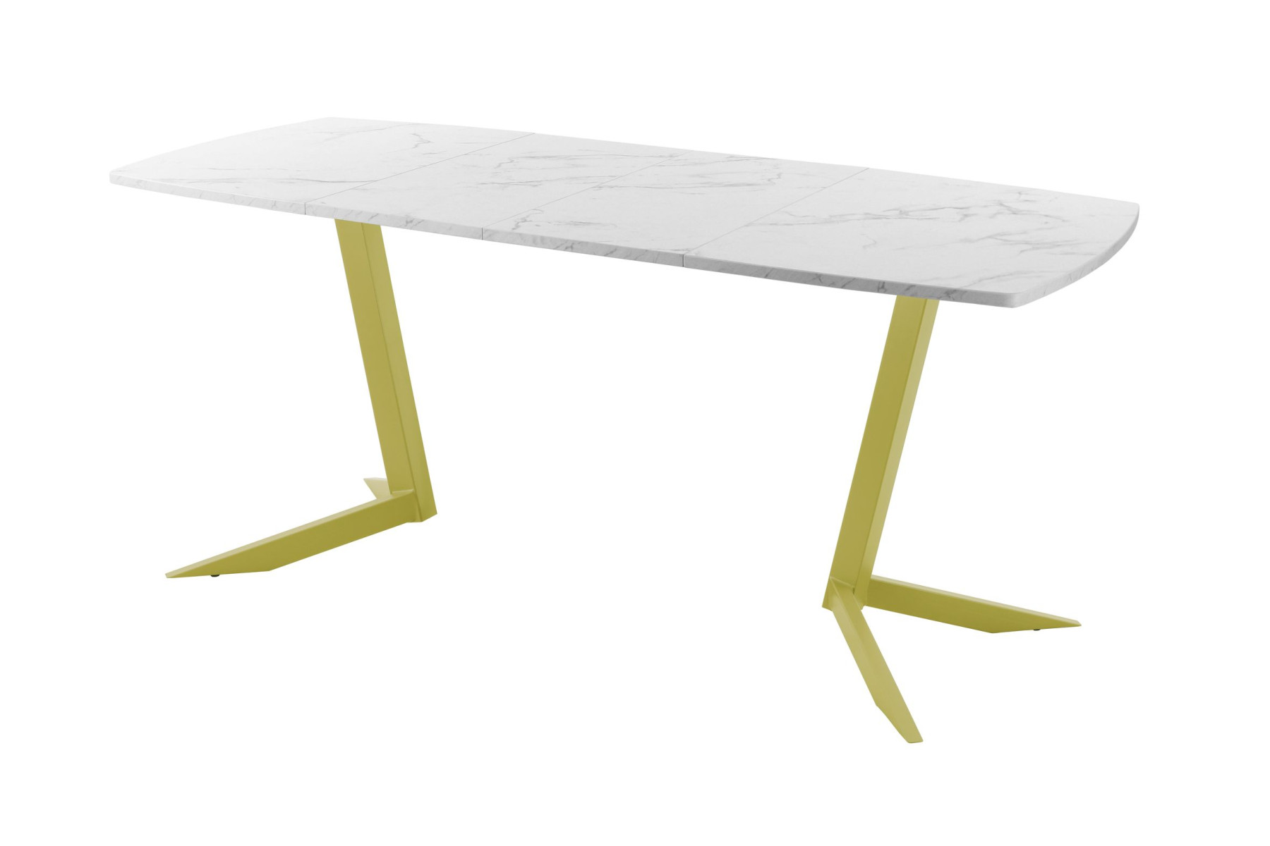 Обеденный стол AMC Elite (серии SLIM) / E19(1100) D6 (золото/Мрамор Кристалл)