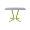 Обеденный стол AMC Elite (серии SLIM) / E19(1100) D6 (золото/Бетон Чикаго светло-серый)