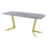 Обеденный стол AMC Elite (серии SLIM) / E19(1100) D6 (золото/Бетон Чикаго светло-серый)