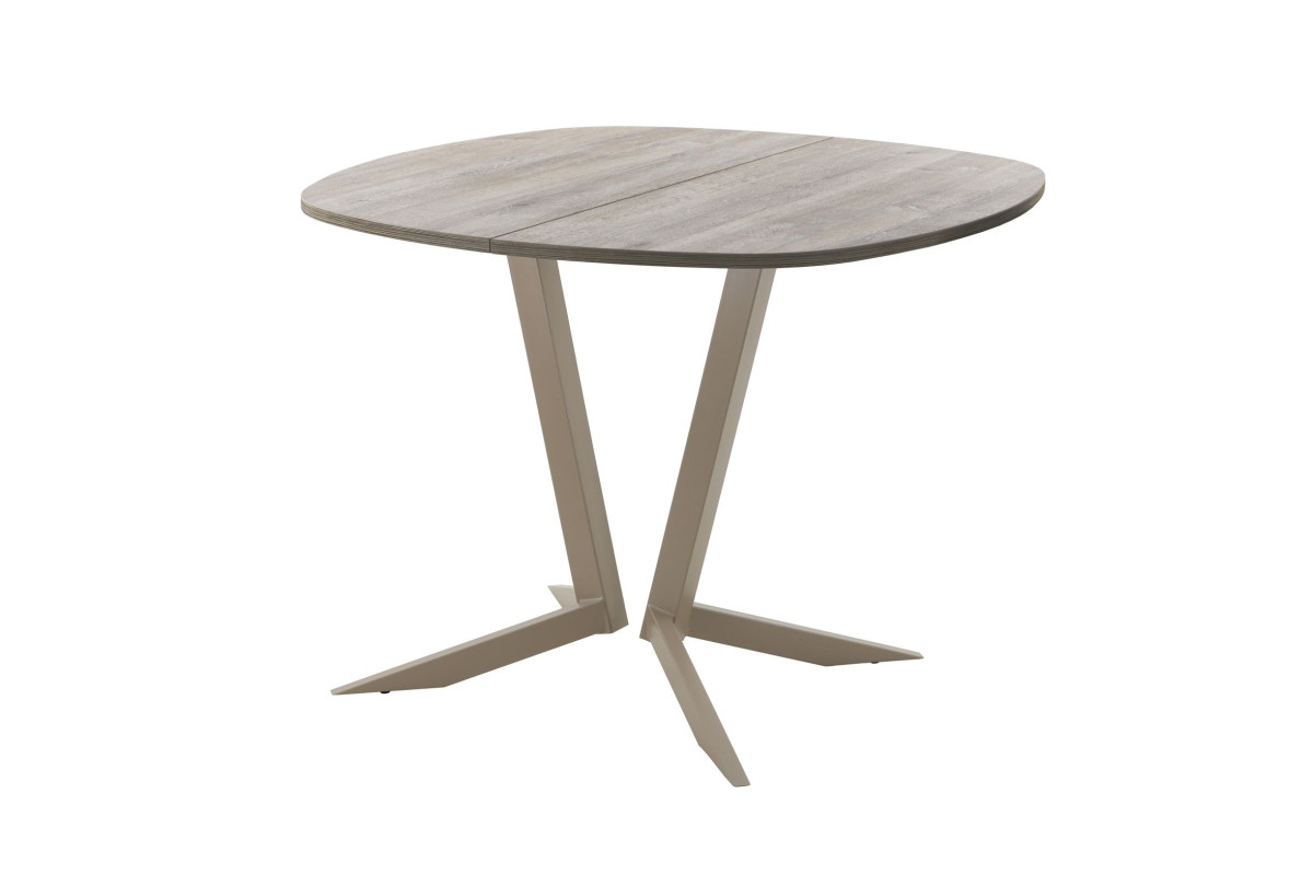 Обеденный стол AMC Elite (серии SLIM) / E19(800) D7 (капучино/Дуб Уайт-Ривер песочно-бежевый)