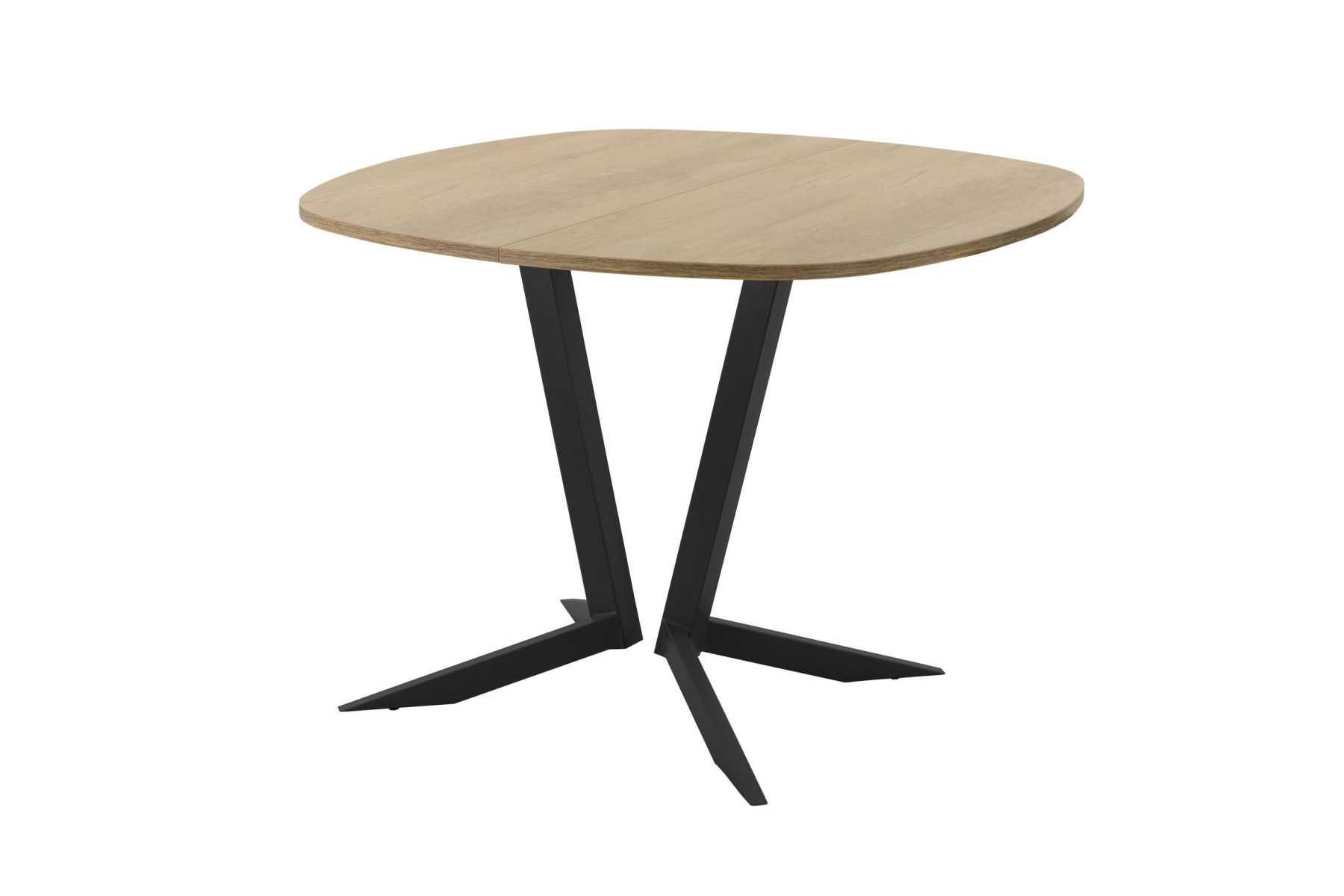 Обеденный стол AMC Elite (серии SLIM) / E19(800) D7 (черный/Дуб Небраска Натуральный)