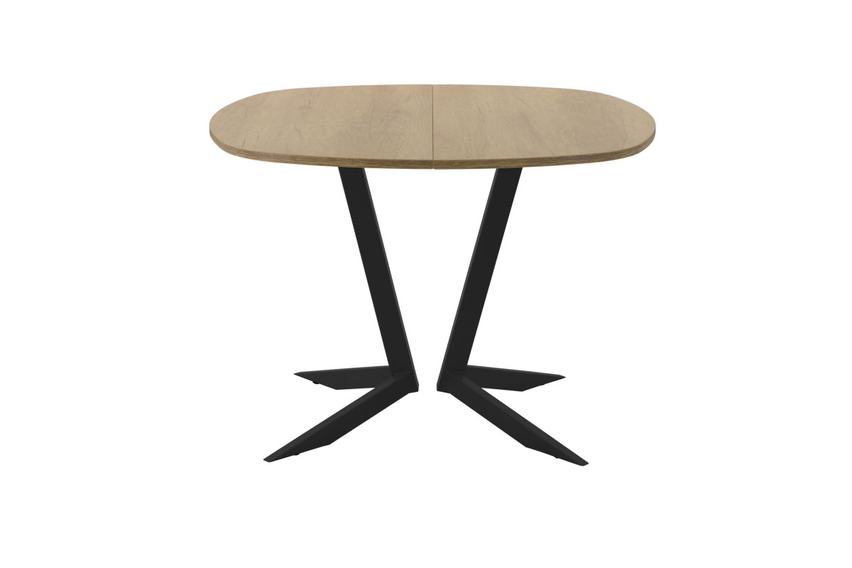 Обеденный стол AMC Elite (серии SLIM) / E19(800) D7 (черный/Дуб Небраска Натуральный)