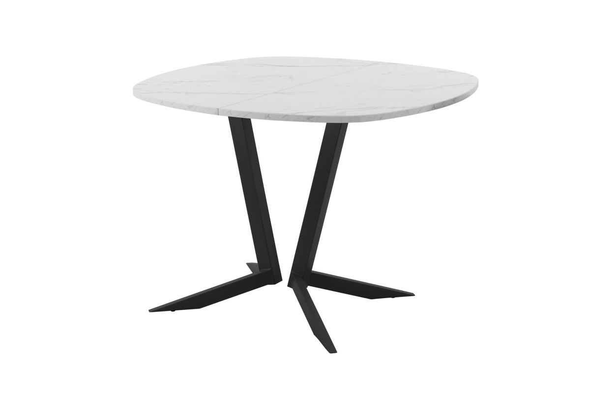 Обеденный стол AMC Elite (серии SLIM) / E19(900) D7 (черный/Мрамор Кристалл)