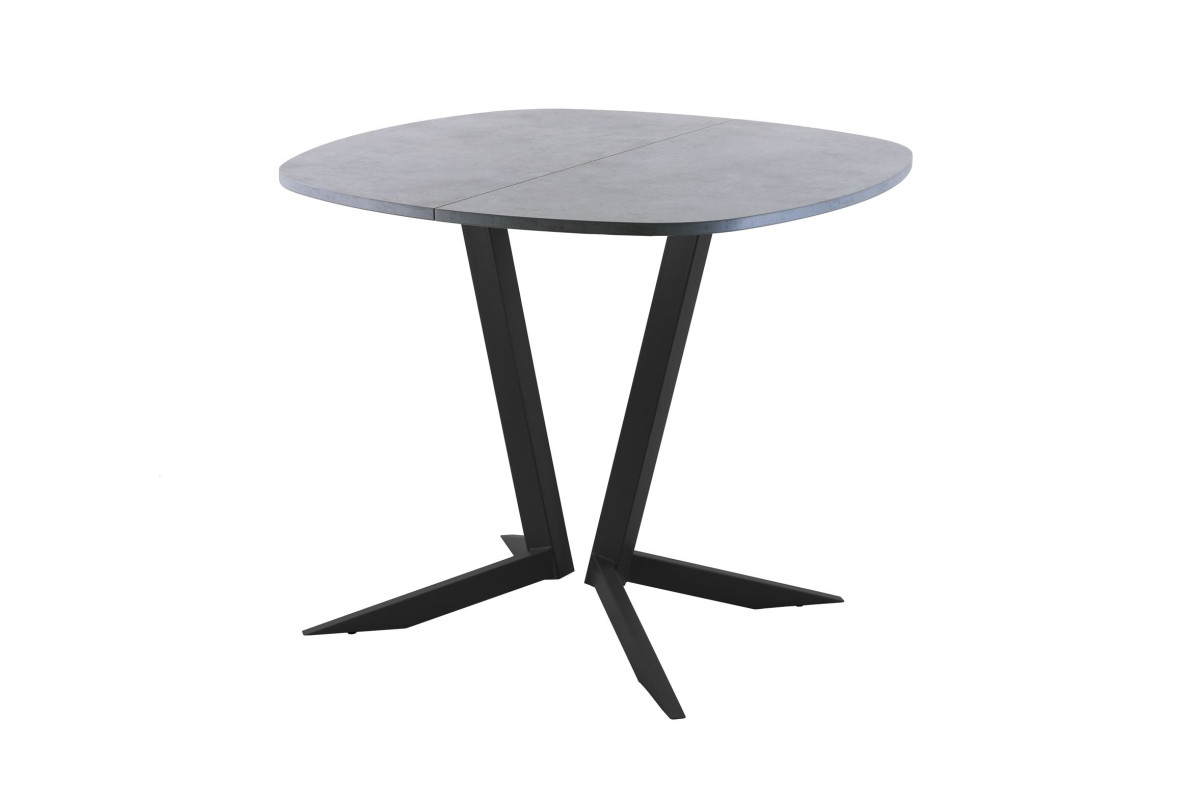 Обеденный стол AMC Elite (серии SLIM) / E19(900) D7 (черный/Бетон Чикаго светло-серый)