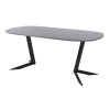 Обеденный стол AMC Elite (серии SLIM) / E19(900) D7 (черный/Бетон Чикаго светло-серый)