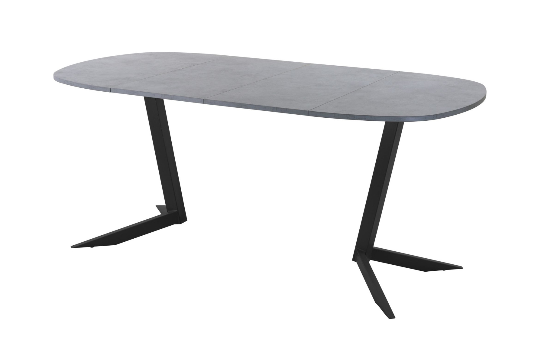 Обеденный стол AMC Elite (серии SLIM) / E19(900) D7 (черный/Бетон Чикаго светло-серый)