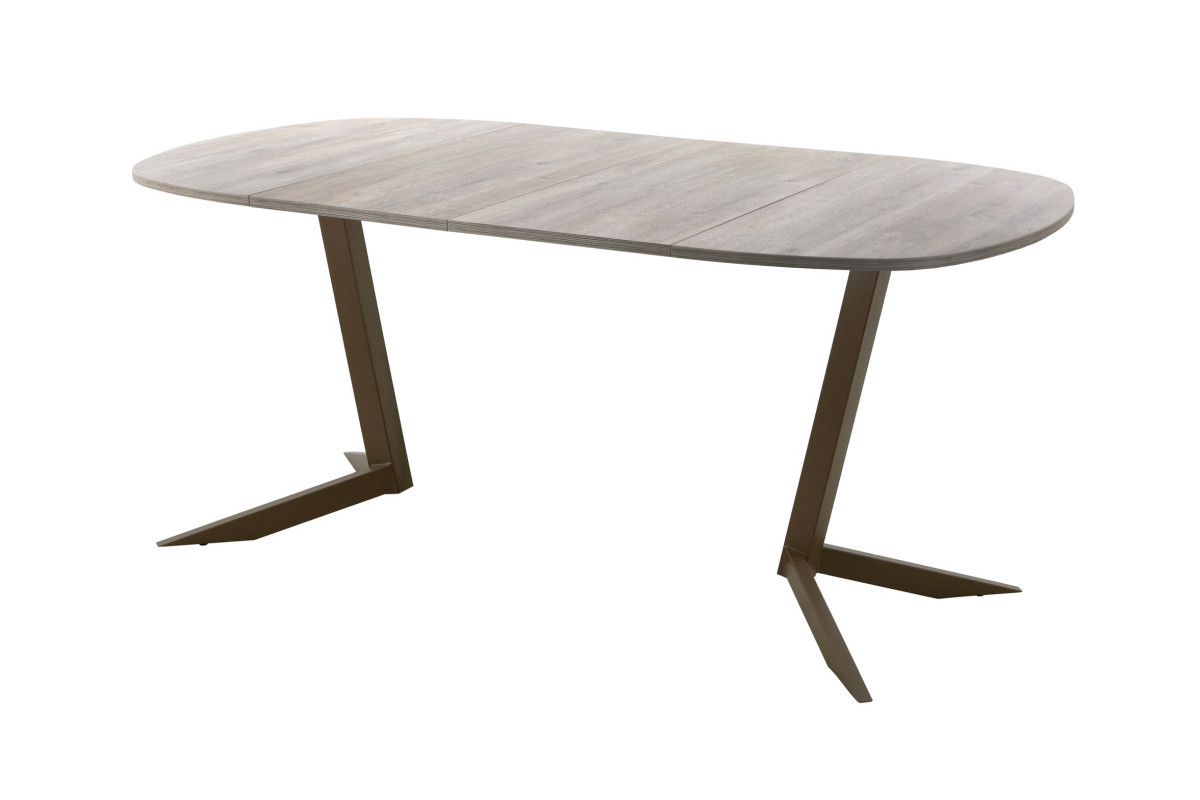 Обеденный стол AMC Elite (серии SLIM) / E19(900) D7 (коричневый/Дуб Уайт-Ривер песочно-бежевый)