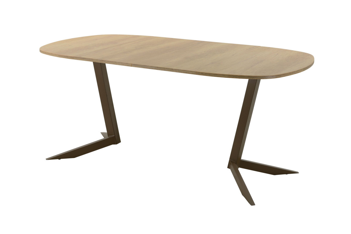 Обеденный стол AMC Elite (серии SLIM) / E19(800) D7 (коричневый/Дуб Небраска Натуральный)