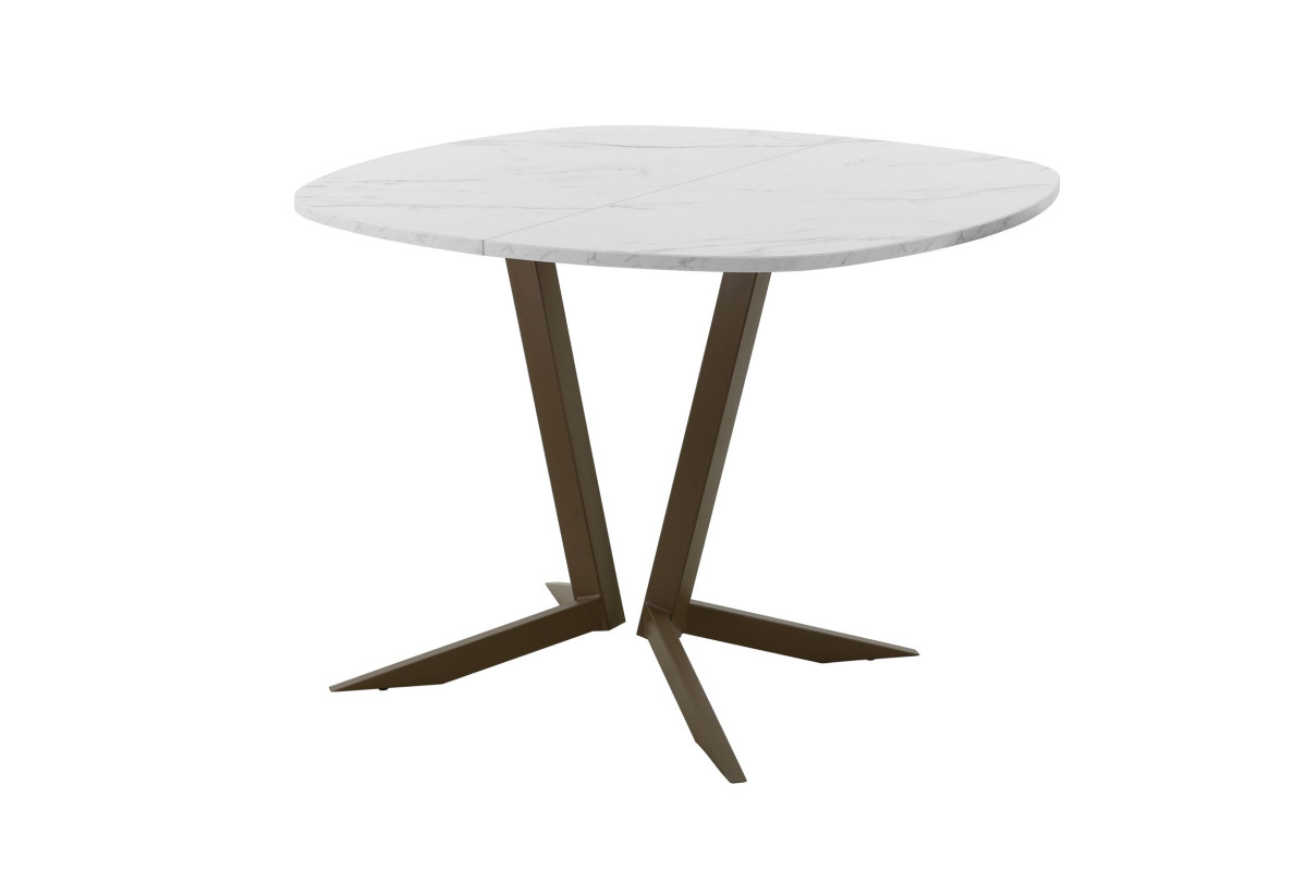Обеденный стол AMC Elite (серии SLIM) / E19(800) D7 (коричневый/Мрамор Кристалл)