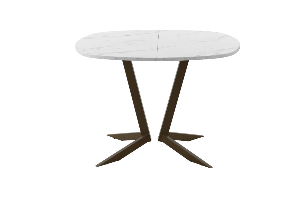 Обеденный стол AMC Elite (серии SLIM) / E19(800) D7 (коричневый/Мрамор Кристалл)